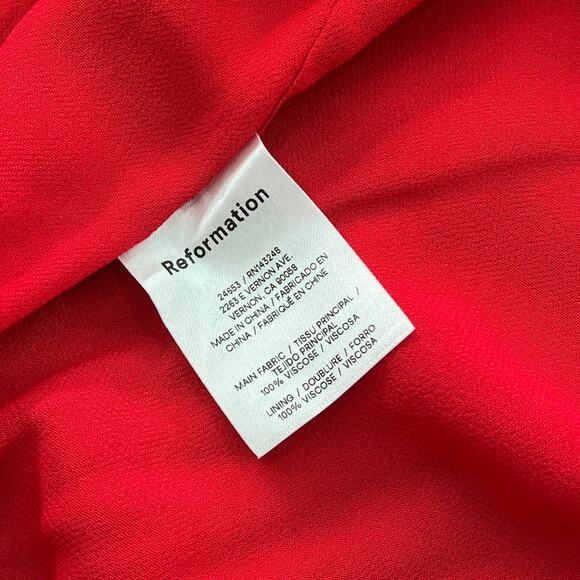 Reformation Women's Cherry Kourtney Dress 12 - Picture 7 of 11